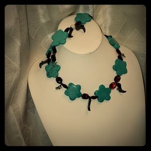 Turquoise and boot set